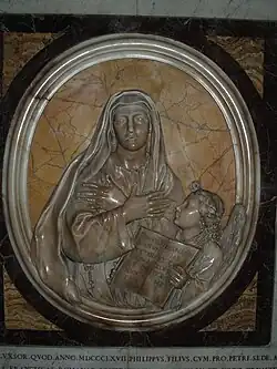 Эрколе Феррата. Святая Франциска Римская и ангел. Крипта