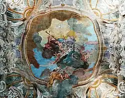 Слава Святого Гаэтана. Завершение фрески М. Бортолони. 1670–1672. Купол церкви  Сан-Никола-да-Толентино, Венеция