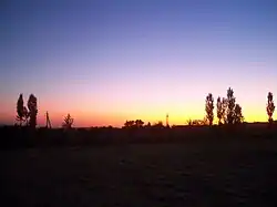 Восточная часть города на закате