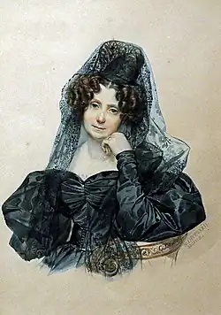 Акварель работы К. П. Брюллова (1832)