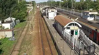 Северная платформа и путь Горьковского направления на Москву. Вид на восток