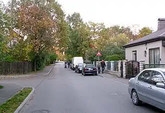 Улица Курмью у перекрёстка с улицей Эжу