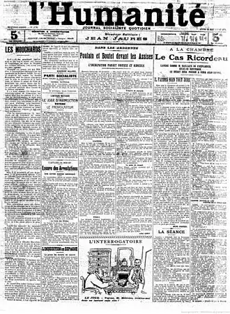 Номер «Юманите» за 23 ноября 1911 года