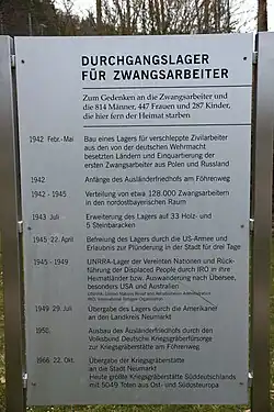 Памятная доска в лагере Вольфштайн