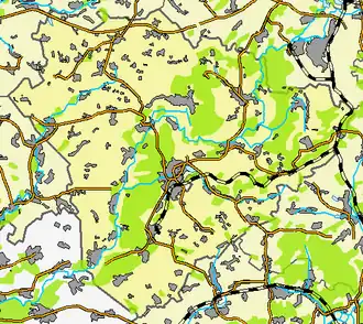 Лебединский район на карте