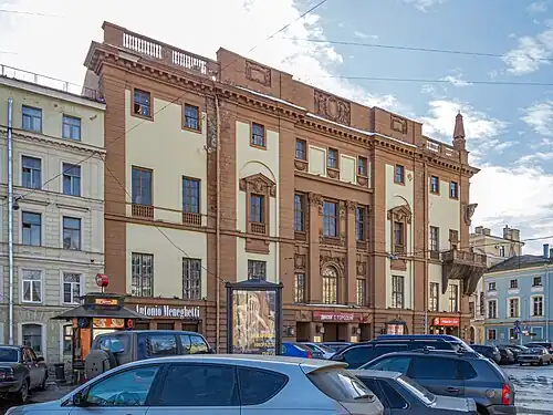 Ленинградский Дом радио, вид с Манежной площади