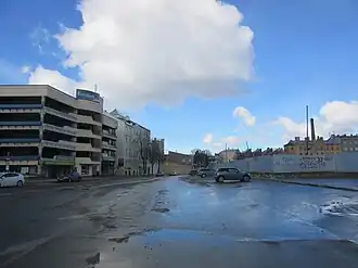 Вид от улицы Кришьяня Барона