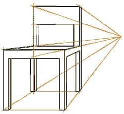 Схема построения линейной перспективы