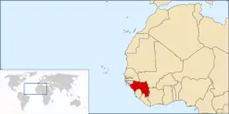 Французская Гвинея на карте