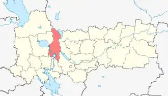 Кирилловский район на карте