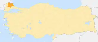 Кыркларели на карте