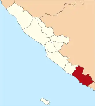 округ Каур на карте