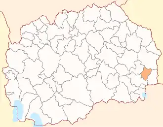 Расположение общины на карте Северной Македонии