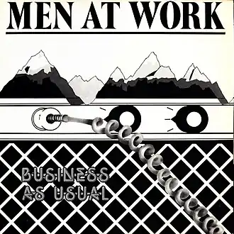 Обложка альбома Men at Work «Business as Usual» (1981)