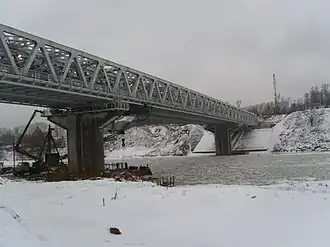 Митинский метромост в день открытия 26 декабря 2009 года