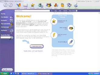 Скриншот программы MSN Explorer