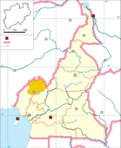 Northwest Region location in Cameroon