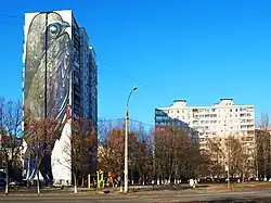 Мураль «Стриж», Алекс Максимов. Киев, ул. Академика Булаховского, 40