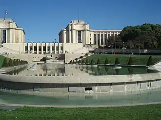 Дворец Palais de Chaillot  Парижской Международной выставки 1937 года