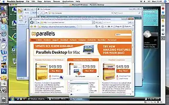 Скриншот программы Parallels Workstation