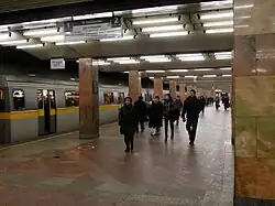 Поезд «Яуза» на станции.14 декабря 2010 года