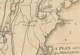 Бой при Пеллс-пойнт, карта, 1776