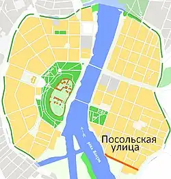 На карте города