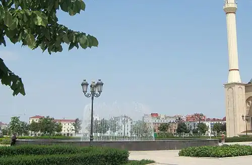 Фонтан у мечети «Сердце Чечни». 2011 год.