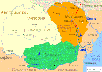 Карта Прутского похода 1711 года