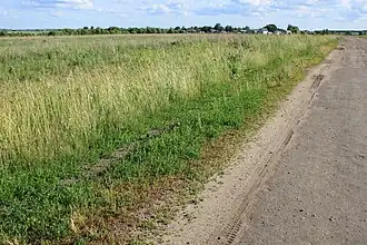 Въезд в село с запада