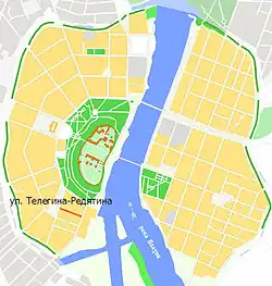 На карте города