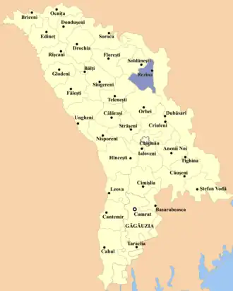 Резинский район на карте