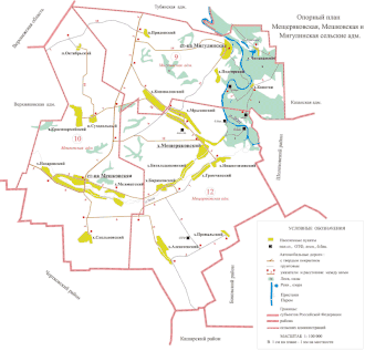 Мешковское сельское поселение на карте
