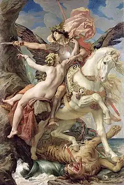 Руджеро и Анджелика (картина написана на сюжет средневековой поэмы)