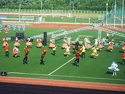 Праздник «Сабантуй». Театрализованное представление на стадионе «Старт». Июнь 2006 года