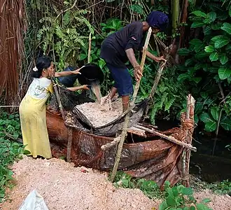 Просеивание через сито традиционным методом