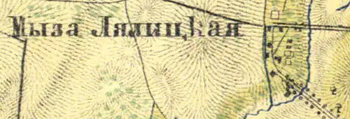 Мыза Лялицкая на карте 1860 года