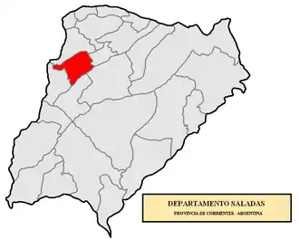 Департамент  Саладас на карте