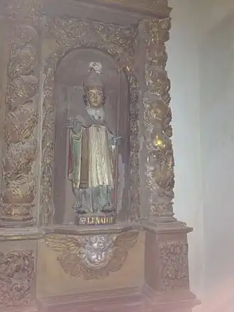 Статуя святого Люнэра. XVIII век. Храм в Миниак-су-Бешерель[фр.].