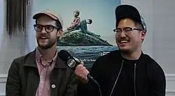 Daniel Scheinert and Daniel Kwan promoting their film «Swiss Army Man» in 2016.