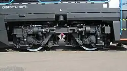 ТЭМ23-0001. Передняя тележка