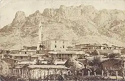 Село Таракташ, около 1915 года. В центре мечеть Аджи-Бей Джами.