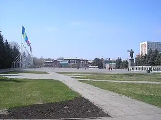 Театральная площадь, вид от часовни «Живоносный источник»