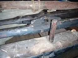 Уключина с колышком (нагелем) используется на рыбачьих лодках