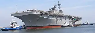 USS America (LHA 6) после спуска на воду, 4 июня 2012 года