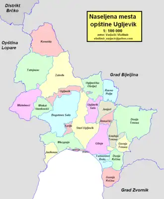 Община Углевик на карте