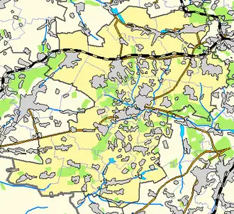 Валковский район на карте