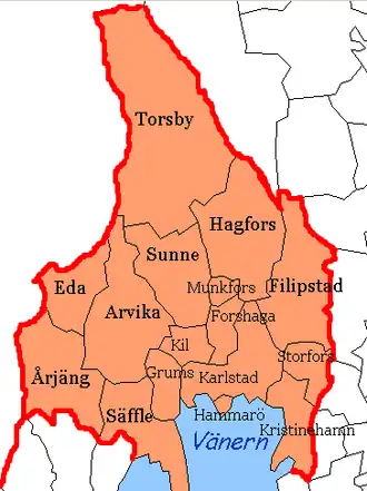 Лен Вермланд на карте