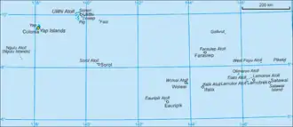 Яп на карте