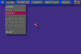 Скриншот программы ZSNES